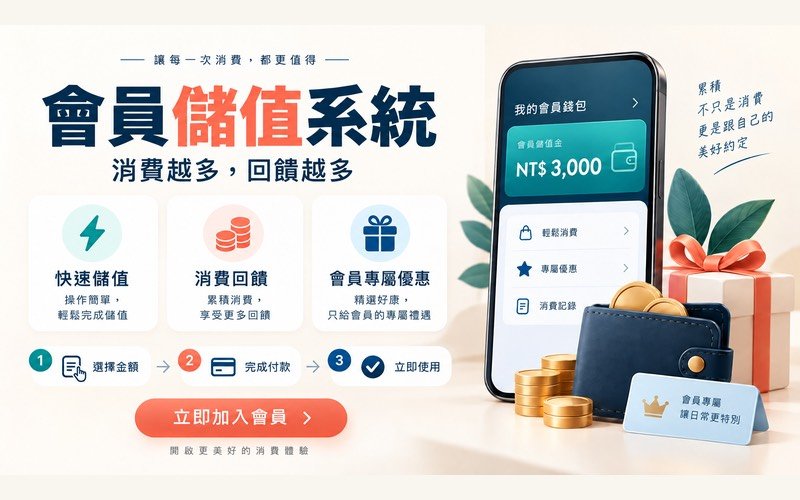 數位卡會員儲值消費系統